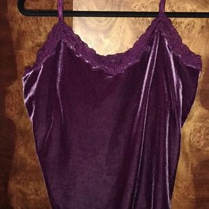 Velveteen Cami, built in bra